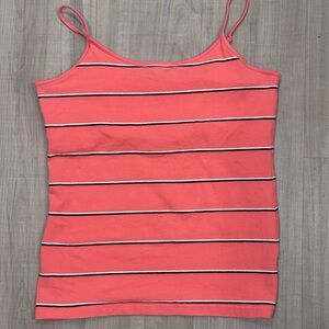 GAP Coral Striped Tank Top